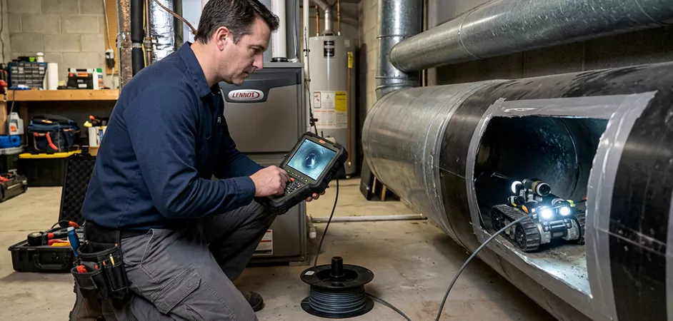Robotic Duct Inspection in Mission, TX
