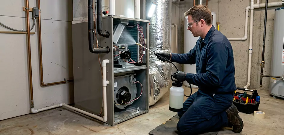 Air Handler Antimicrobial Treatment in Mission