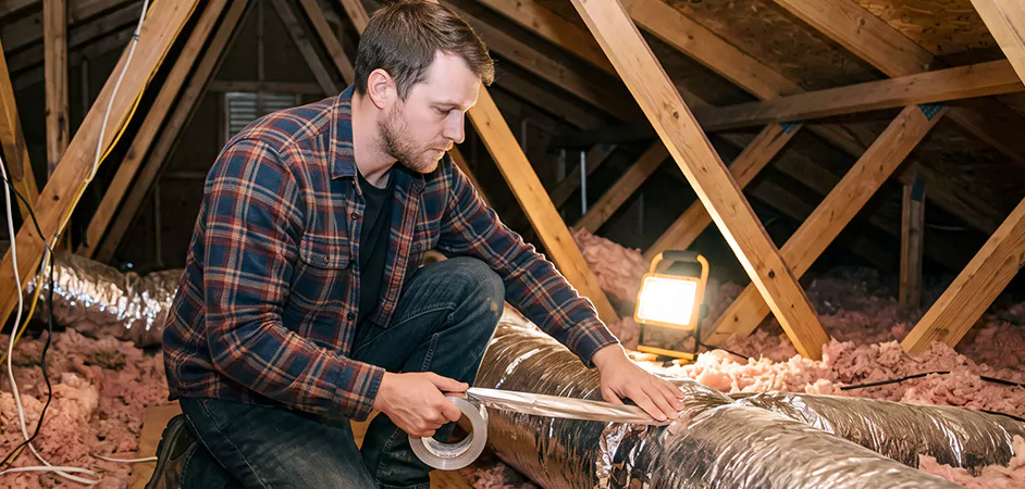 Attic Duct Sealing and Insulation in Mission
